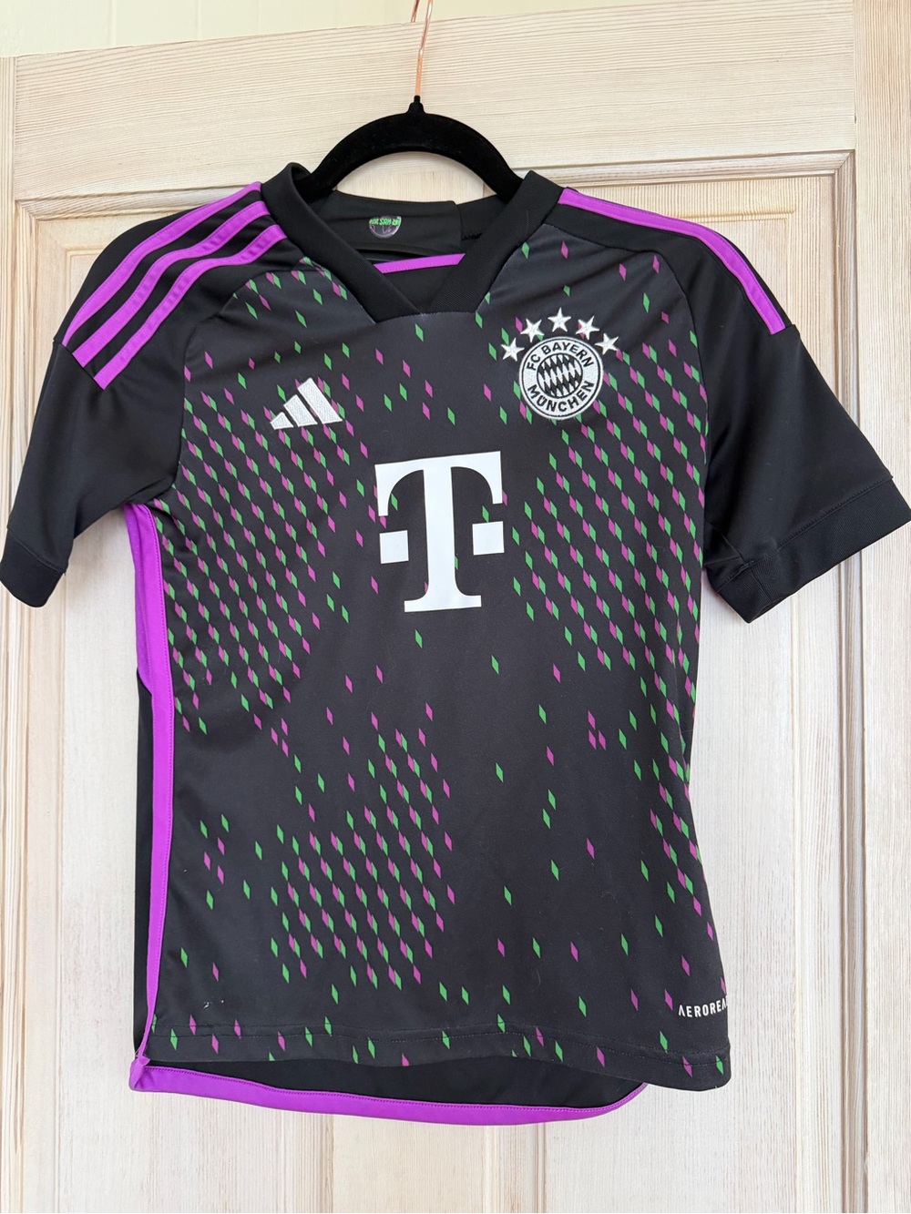 adidas Black Purple & Green Bayern Munich Kids Jersey